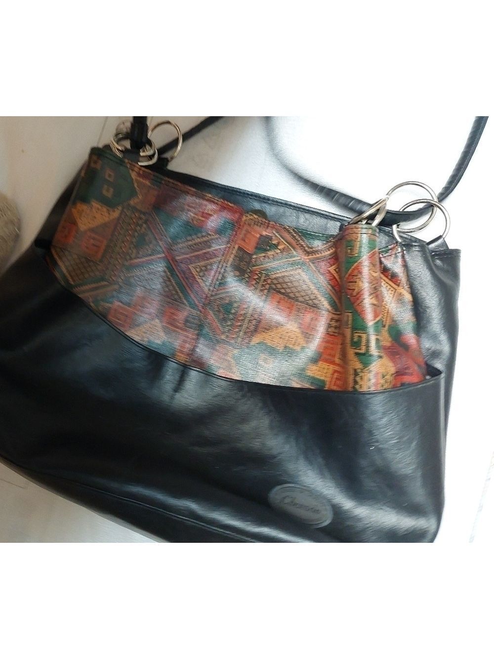 Chenson Synthetic Hobo Tote Bag with Aztec Flare - Picture 12 of 15